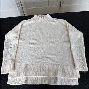 White + Warren Cream Turtleneck Sweater